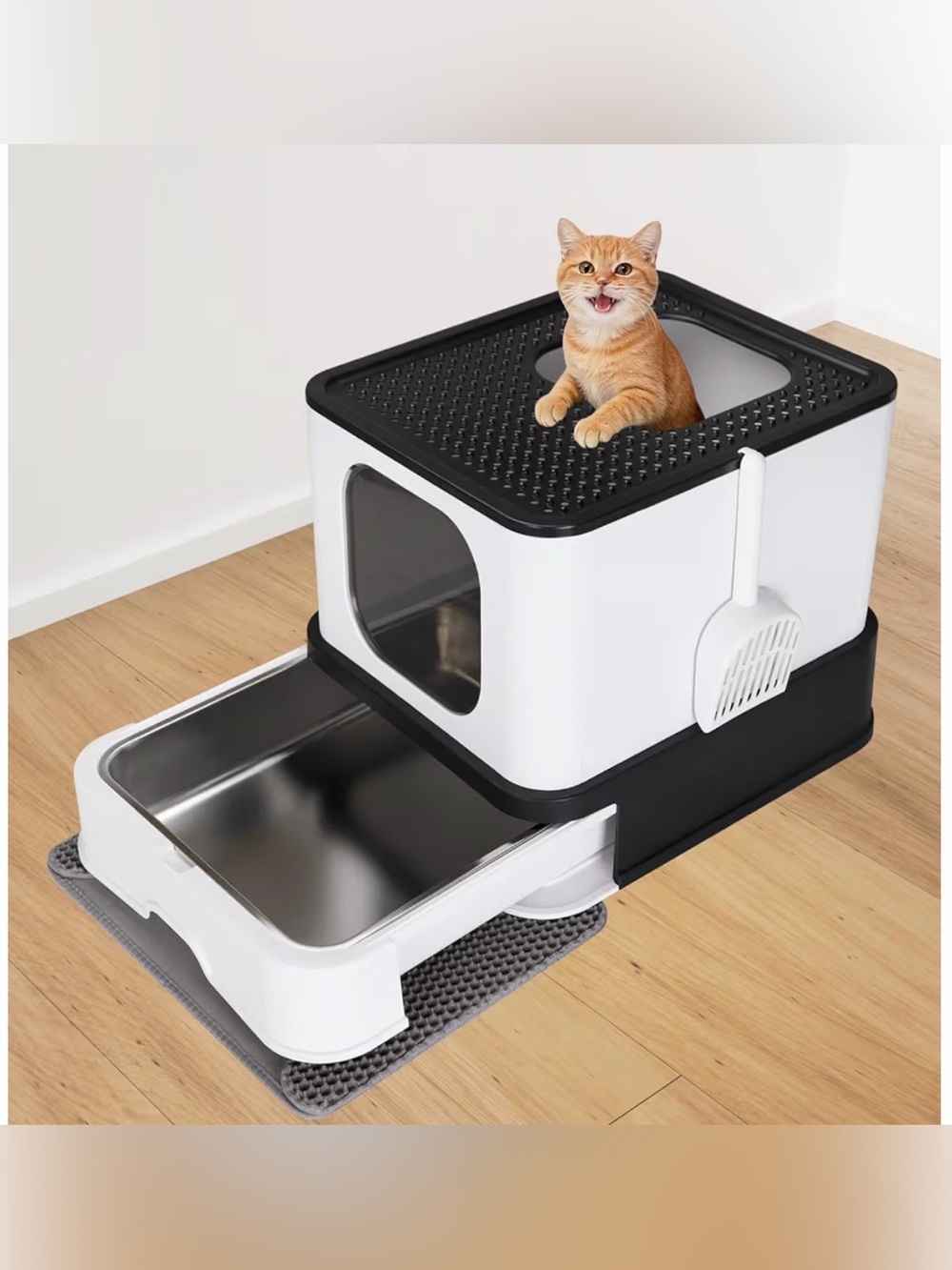 Modern Top-Entry Cat Litter Box - Picture 3 of 7